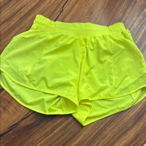 Lululemon Neon Yellow Shorts
